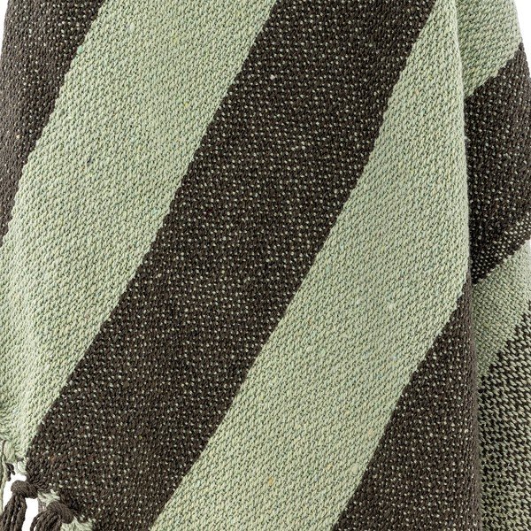 Зелено одеяло от рециклиран памук 130x160 cm Frello – Bloomingville-image-3