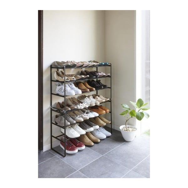 Черен регулируем рафт за обувки с 3 нива Maebashi - YAMAZAKI-image-3