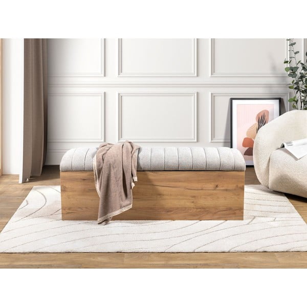 Светлосива и естествена пейка Oceane – Bobochic Paris-image-1