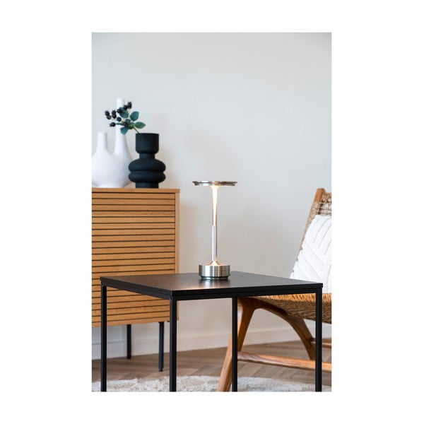 LED настолна лампа в сребрист цвят (височина 28,5 cm) Lyneham – House Nordic-image-2