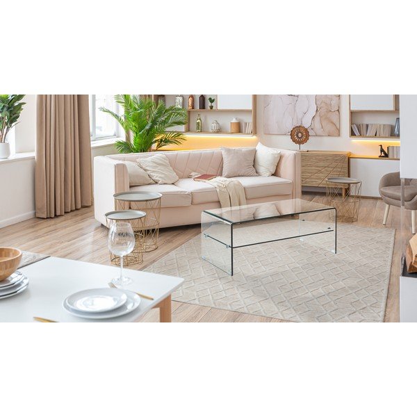 Стъклена масичка за кафе 50x100 cm Cristal Evo – Tomasucci-image-2