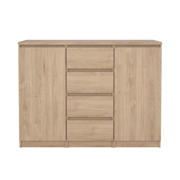 Скрин от дъбов декор  в естествен цвят 121x91x50 cm Naia – Tvilum