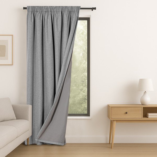 Сиво затъмняващо перде 140x250 cm Corita – Restilo-image-1