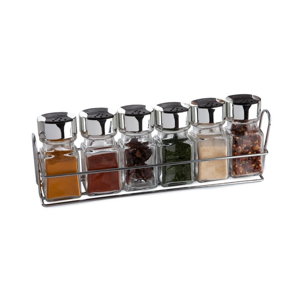 Комплект от 6 пикантни подправки с поставка - Sabichi-image-1