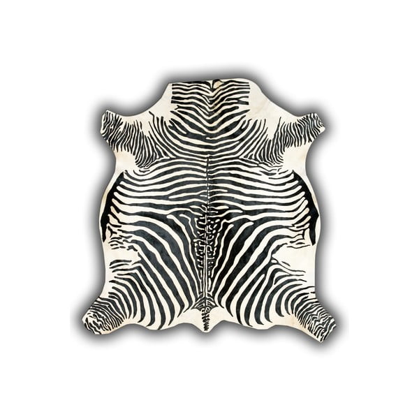 Kožená předložka s motivem zebry Pipsa Normand Cow, 210 x 220 cm