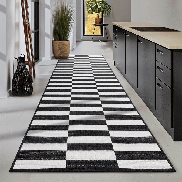 Черно-бял пътека 80x200 cm Viela – Hanse Home-image-2