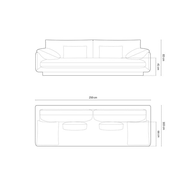 Тъмнозелен диван 250 cm Torino – Micadoni Home-image-4