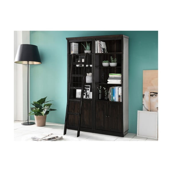 Кафява библиотека от масивен бор 148x223 cm Anita – Støraa-image-1