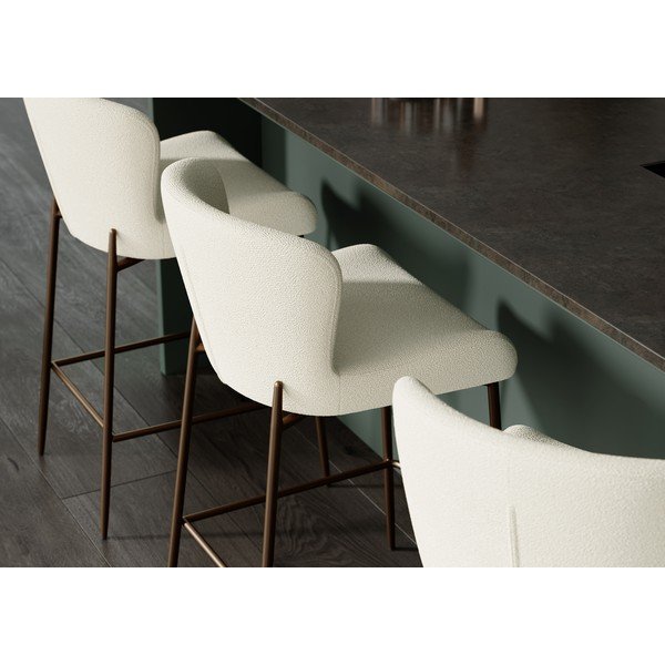 Кремав тапициран бар стол (височина на седалката 67,5 cm) Glam – DAN-FORM Denmark-image-1