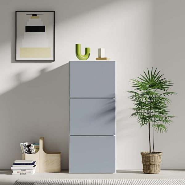 Сив и бял шкаф за обувки Bamboo - TemaHome-image-1