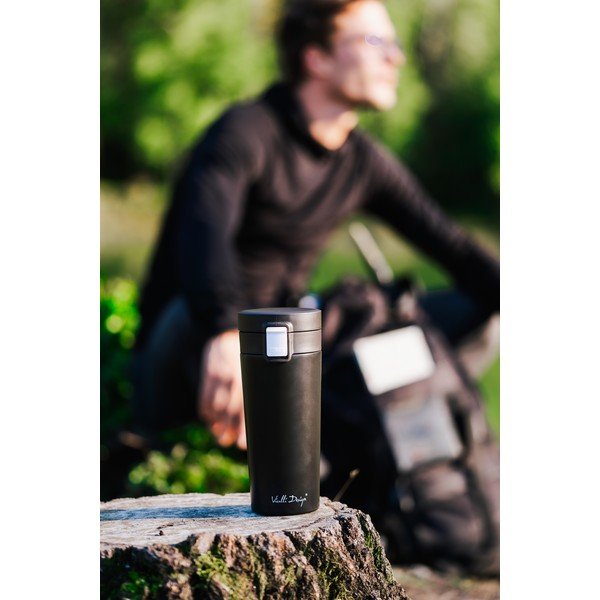 Черен термос за пътуване , 400 ml Fuori - Vialli Design-image-4