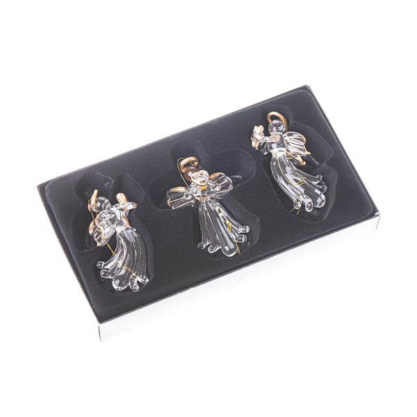 Стъклени Коледни украси в комплект 3 бр. 10,5 cm Angel – Dakls