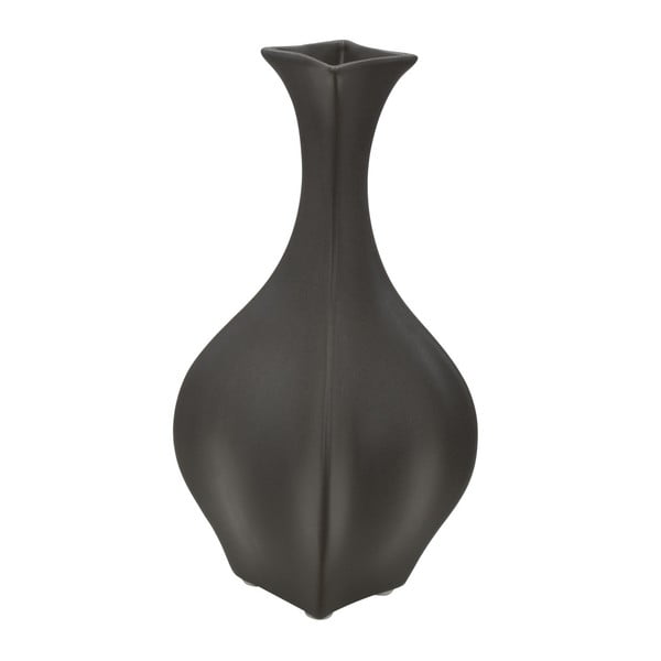 Černá porcelánová váza Mauro Ferretti Fat, výška 23,5 cm