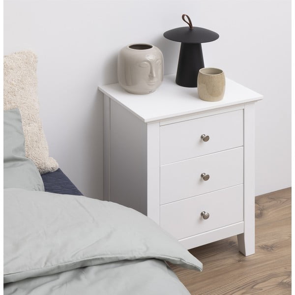 Бяло нощно шкафче Linnea - Actona-image-1