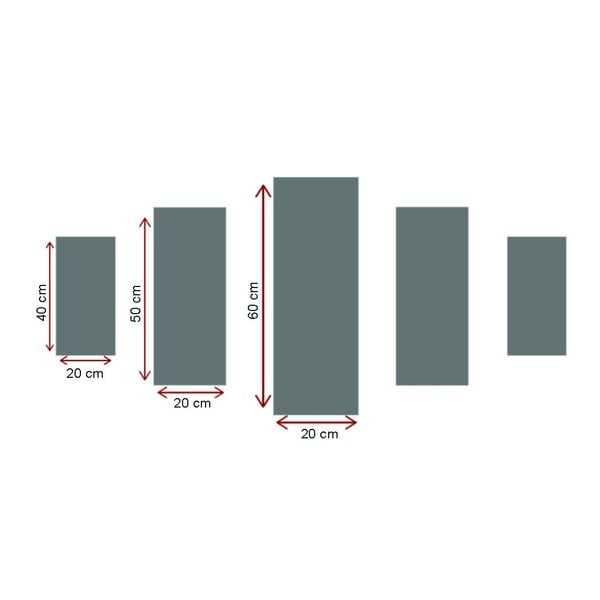 Картини в комплект от 5 бр. Winter Sunset - Wallity-image-2