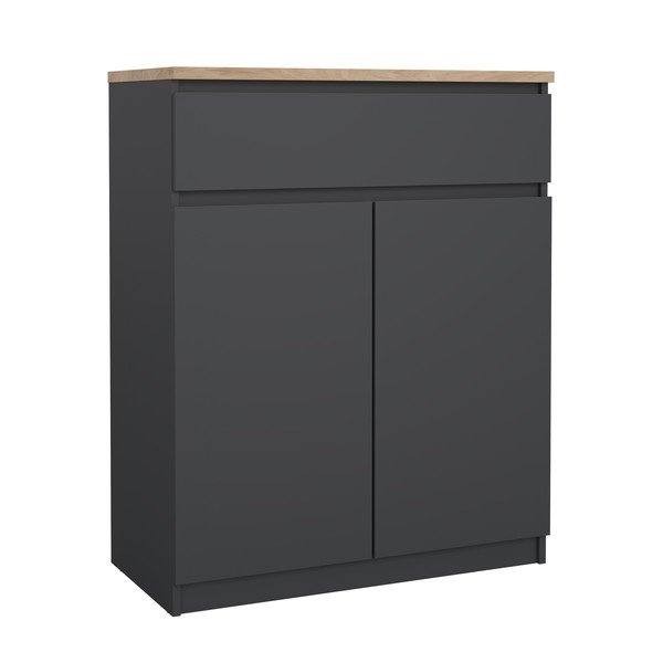 Тъмносив скрин 80x100x40 cm Naia – Tvilum