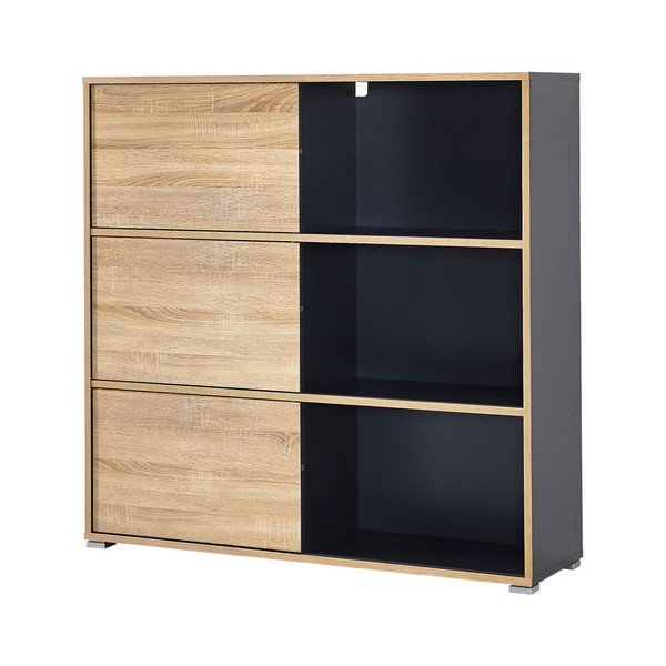 Черна етажерка в дъб 120x119 cm - Germania-image-2