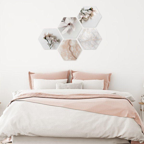 Картини в комплект от 5 картини 33,2х29,5 см Heksagon -image-1