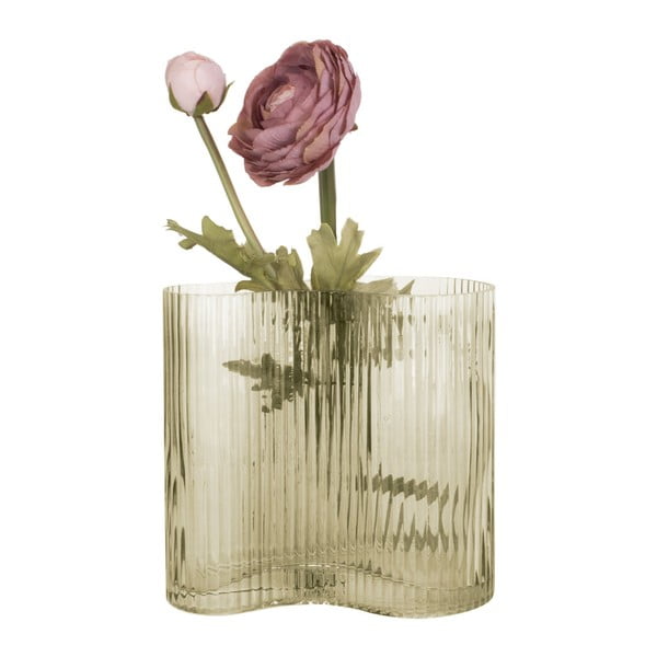 Зелена стъклена ваза Wave, височина 18 cm Allure Wave - PT LIVING-image-4