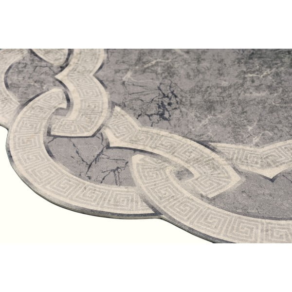 Сив кръгъл килим ø 160 cm - Vitaus-image-2