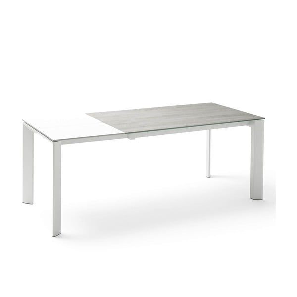 Сгъваема маса за хранене Tamara Blaze в сиво и бяло, дължина 160/240 cm - sømcasa