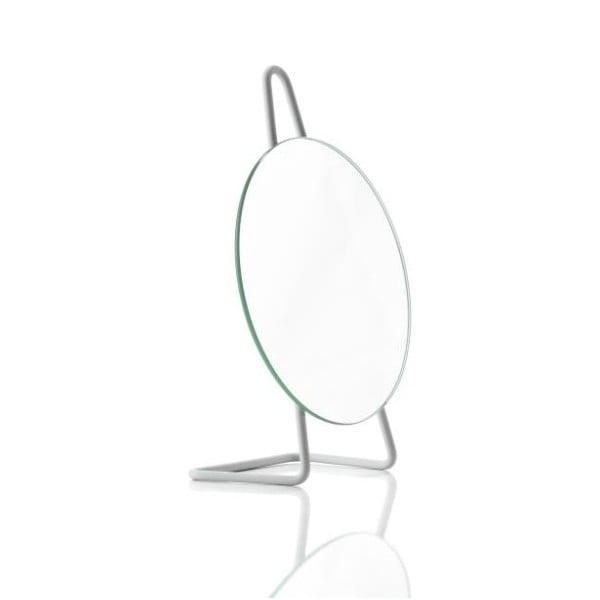 Козметично огледало за маса от мека сива стомана, ø 31 cm A-Mirror - Zone