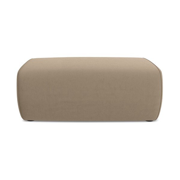 Светлокафява кадифена табуретка Kapua – Makamii