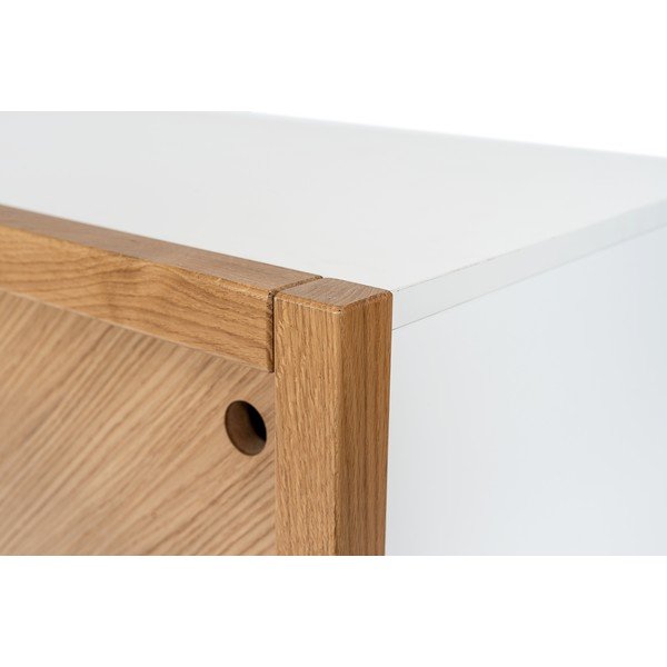 Кафяв и бял дъбов скрин Cubis - Woodman-image-1
