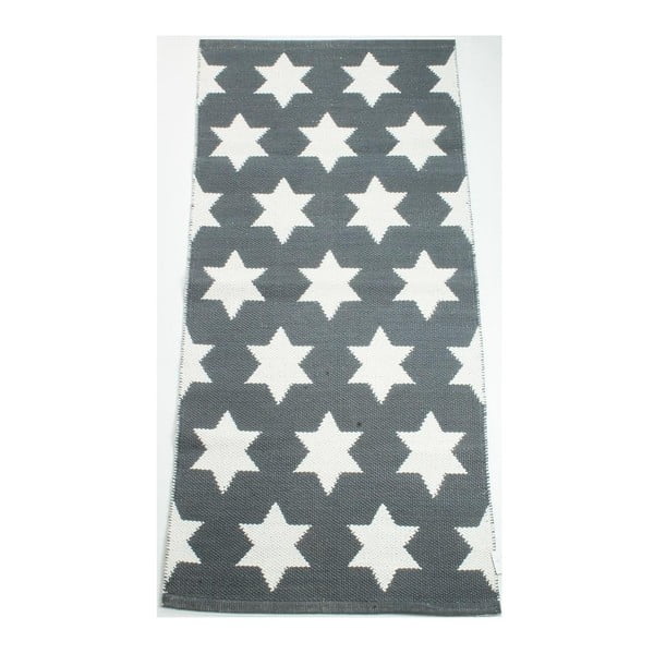 Oboustranný koberec Grey Stars, 135x65 cm