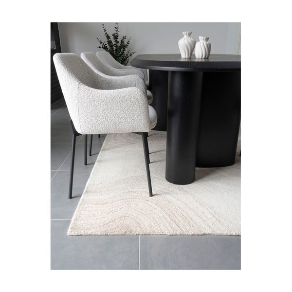 Кремав ръчно изработен вълнен килим 160x230 cm Surat – House Nordic-image-3