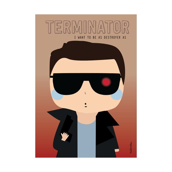 Plakát NiñaSilla Terminator, 21 x 42 cm