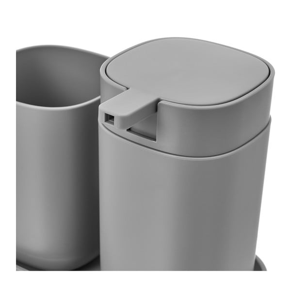 Сив комплект аксесоари за баня - Casa Selección-image-2