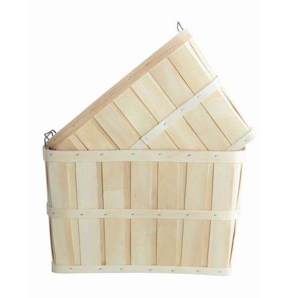 Sada 2 dřevěných košíků House Doctor Storage