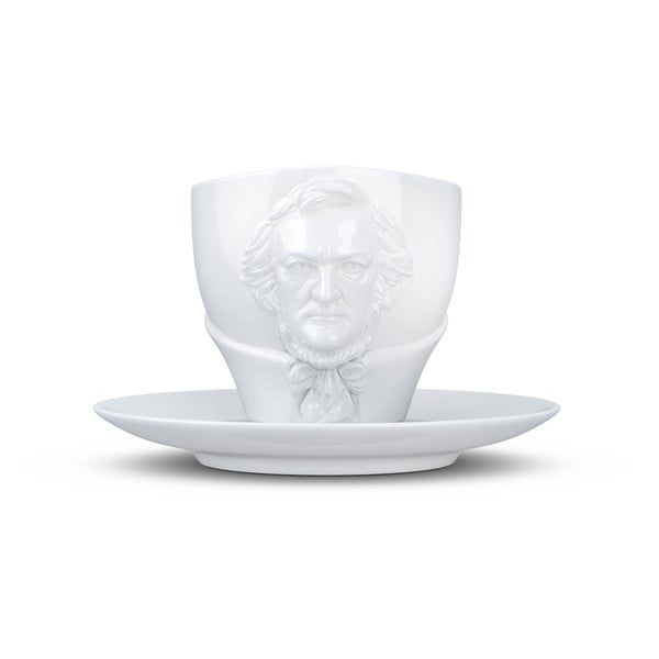 Комплект от бяла порцеланова чаша и чиния Richard Wagner, обем 260 ml - 58products