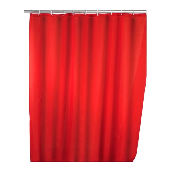 Червена завеса за душ Puro, 180 x 200 cm - Wenko