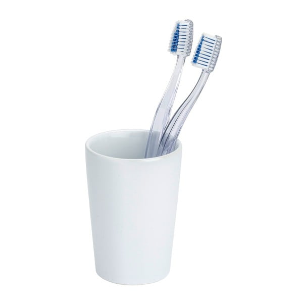 Бяла керамична чаша за четки за зъби Coni - Wenko