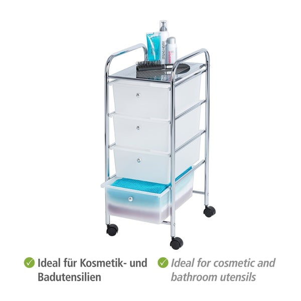 Мобилен рафт за баня с 4 чекмеджета Messina Messian - Wenko-image-2