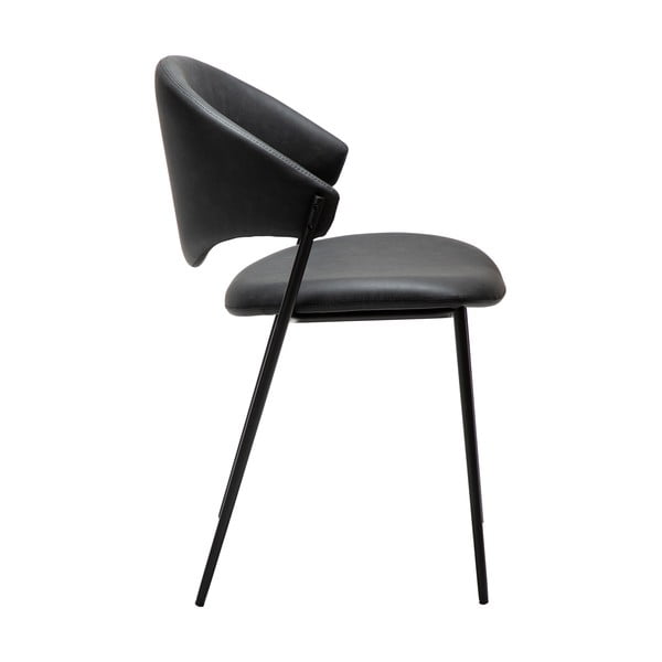 Черен трапезен стол от имитация на кожа Zone – DAN-FORM Denmark-image-2