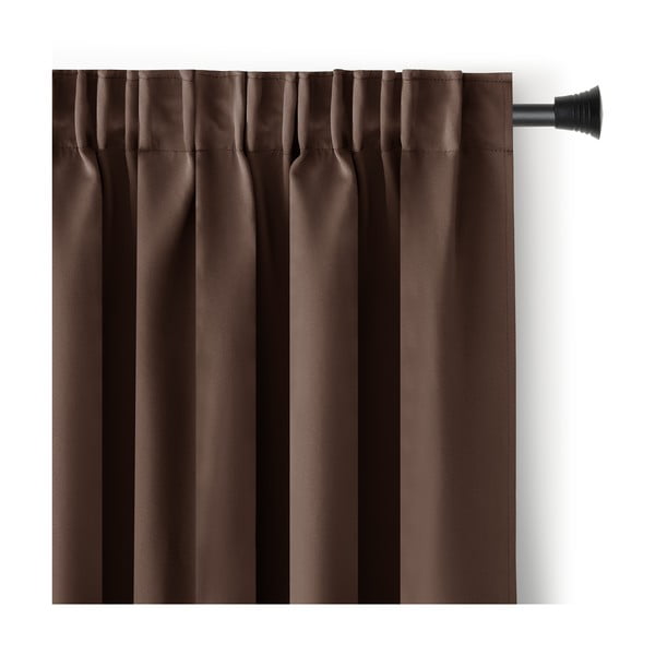 Кафяво затъмняващо термо перде 140x245 cm Pleat – Restilo