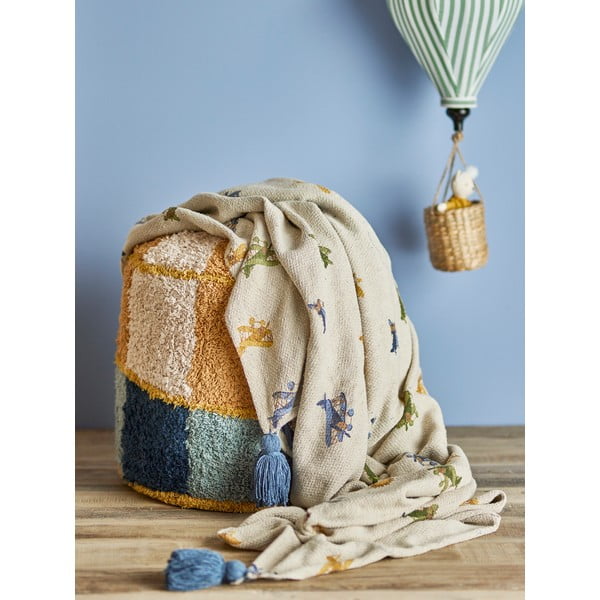 Кремаво бебешко одеяло 130x160 cm Plane – Bloomingville Mini-image-3