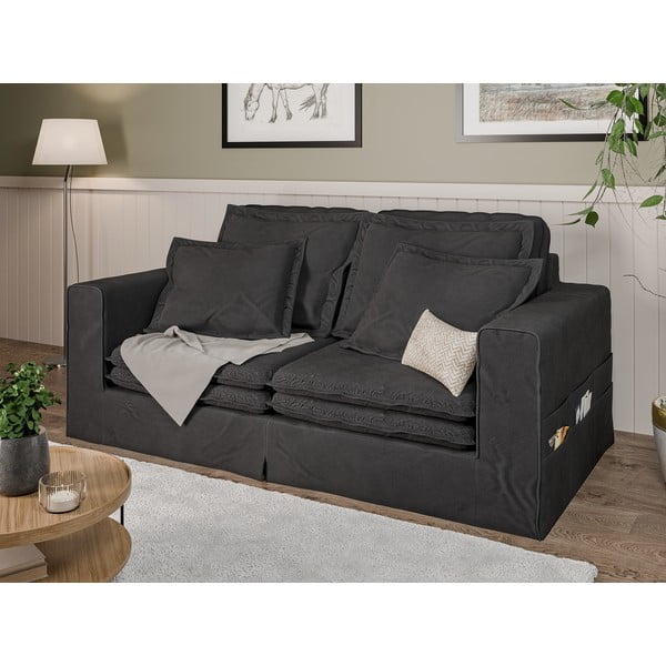 Антрацитен диван 196 cm Nora – Ropez-image-3