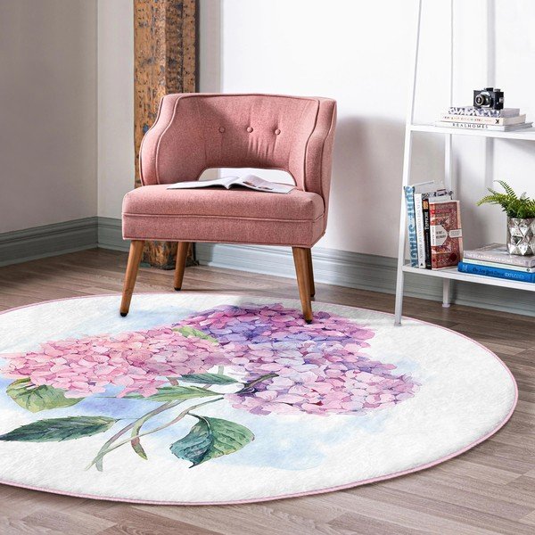 Кръгъл килим подходящ за пране и за прахосмукачки роботи ø 100 cm Comfort – Mila Home-image-3