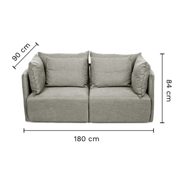 Светлосив диван 190 cm Dune - TemaHome-image-4