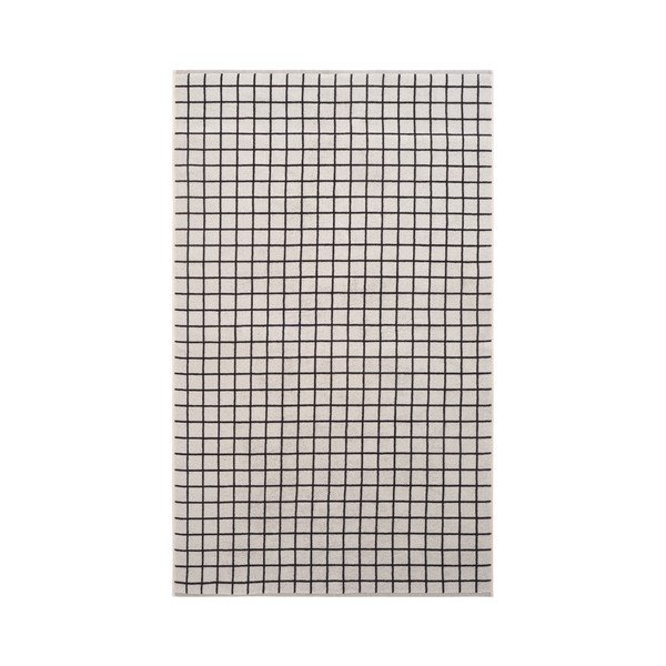 Черна/бежова памучна хавлиена кърпа 90x150 cm Grid – Jotex-image-2
