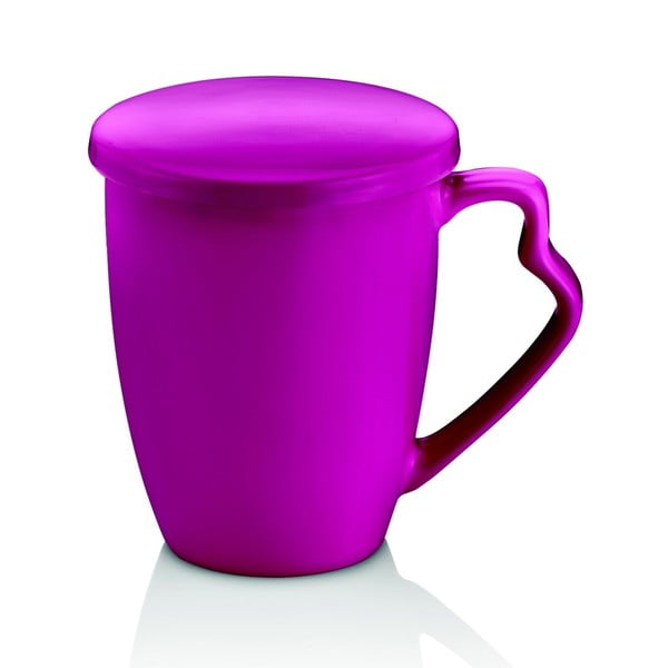 Сливово-лилава порцеланова чаша с капак Efrasia Fusya - Noble Life