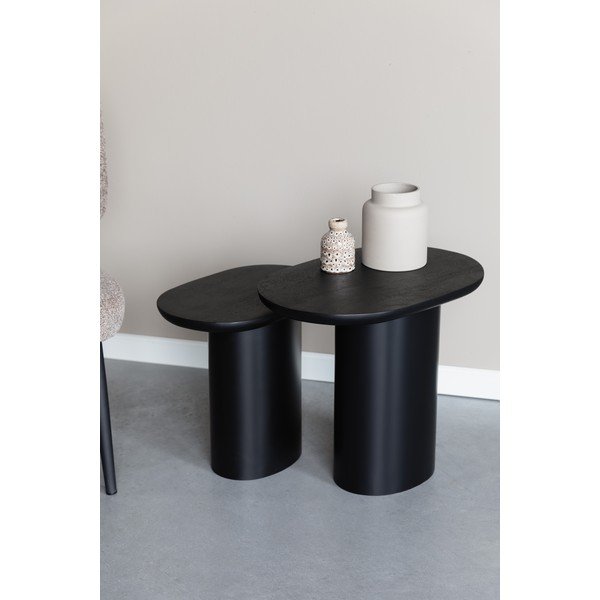 Странични масички в комплект 2 бр. с дъска от мангово дърво 37x56 cm Bela – White Label-image-2