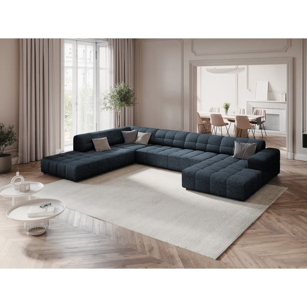 Син ъглов диван (ляв ъгъл/"U") Chicago - Cosmopolitan Design-image-1