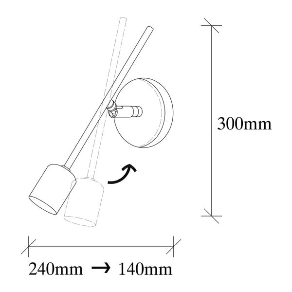 Стенна лампа за контакт в сребрист цвят Mizrak – Opviq lights-image-3