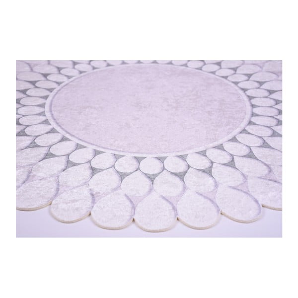 Сив килим Zinno , ⌀ 80 cm Yesil - Vitaus-image-2