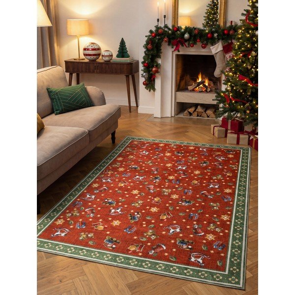 Червен /зелен килим с коледен мотив 160x230 cm Toy's Delight Nostalgic Noel Red Green – Villeroy&Boch-image-1